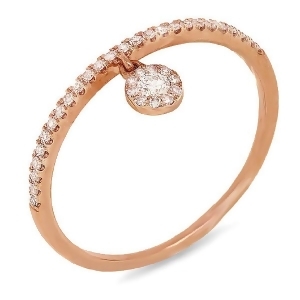 0.16Ct 14k Rose Gold Diamond Lady's Ring - All