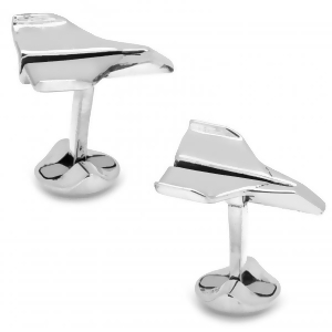 Men's Sterling Silver Paper Airplane Cuff Links - All