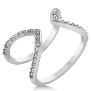 Abstract Designs Diamond Fashion Ring 14k White Gold 0.38ct - All