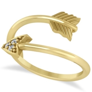 Cupid's Arrow Ring Diamond Accented 14k Yellow Gold 0.05ct - All