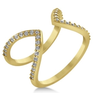 Abstract Designs Diamond Fashion Ring 14k Yellow Gold 0.38ct - All