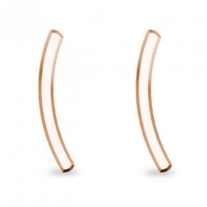 Curved Ear Crawlers Plain Metal 14K Rose Gold - All