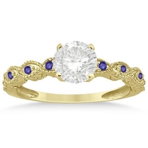 Vintage Marquise Tanzanite Engagement Ring 14k Yellow Gold 0.18ct - All