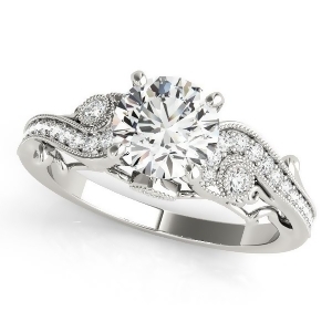 Vintage Swirl Diamond Engagement Ring Platinum 2.20ct - All