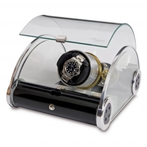 Rapport London The Time Arc Single Watch Winder w/ Crystal Glass Case - All