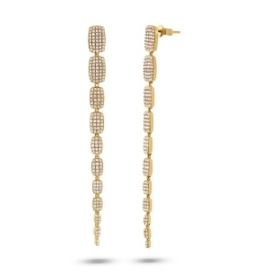 1.35Ct 14k Yellow Gold Diamond Serpentine Earrings - All