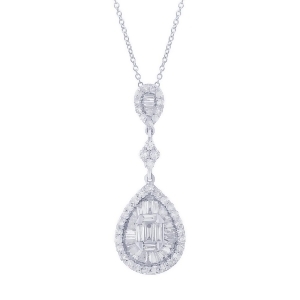 1.41Ct 18k White Gold Diamond Pendant Necklace - All