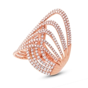 1.90Ct 14k Rose Gold Diamond Lady's Ring - All
