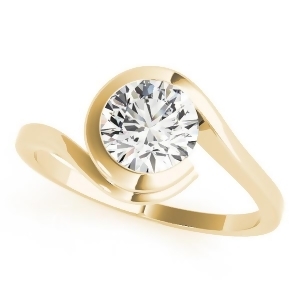 Solitaire Tension Set Diamond Engagement Ring 14k Yellow Gold 0.90ct - All