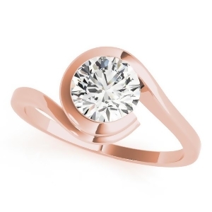Solitaire Tension Set Diamond Engagement Ring 18k Rose Gold 0.90ct - All