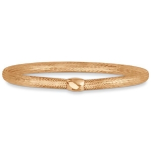 Stackable Mesh Expandable Fashion Bangle Bracelet 14k Rose Gold - All
