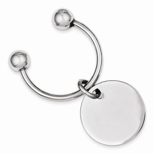 Rhodium Plated Key Chain in Sterling Silver - All