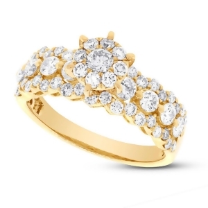 1.47Ct 18k Yellow Gold Diamond Round Invisible Ring - All