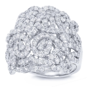 3.25Ct 18k White Gold Diamond Lady's Ring - All