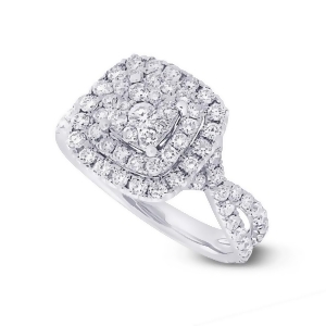 1.37Ct 14k White Gold Diamond Lady's Ring - All