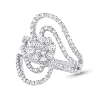 1.83Ct 18k White Gold Diamond Lady's Ring - All