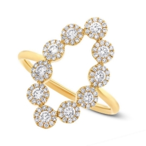 0.72Ct 14k Yellow Gold Diamond Lady's Ring - All