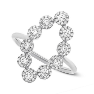 0.72Ct 14k White Gold Diamond Lady's Ring - All