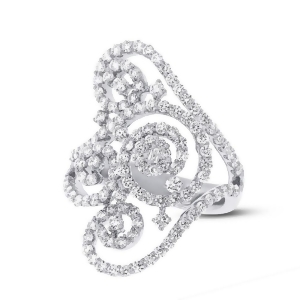1.89Ct 18k White Gold Diamond Lady's Ring - All