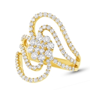 1.83Ct 18k Yellow Gold Diamond Lady's Ring - All
