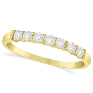 Diamond Seven Stone Wedding Band 14k Yellow Gold 0.34ct - All