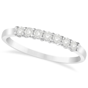 Diamond Seven Stone Wedding Band 14k White Gold 0.26ct - All