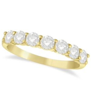 Diamond Seven Stone Wedding Band 14k Yellow Gold 1.00ct - All