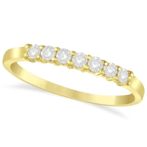 Diamond Seven Stone Wedding Band 14k Yellow Gold 0.26ct - All