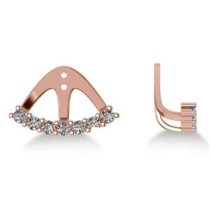 Freeform Diamond Earring Jackets in 14k Rose Gold 0.70ct - All