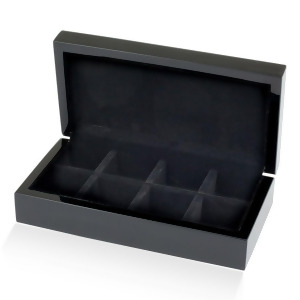 Eight-pair Cufflinks Storage Box Black Lacquered Finish - All