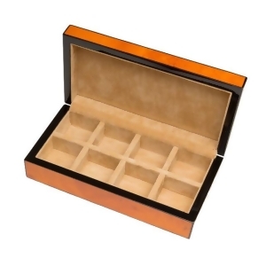 Eight Cufflinks Storage Box Lacquered Wood Finish - All