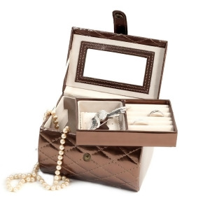 Leatherette Jewelry Box with Removable Tray and Mirror - All