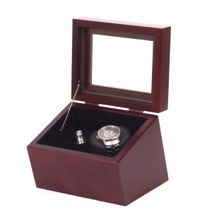 Single Mahogany Watch Winder in Solid Cherry w/ 4 winder programs - All