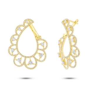 1.65Ct 14k Yellow Gold Diamond Earrings - All