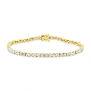 1.00Ct 14k Yellow Gold Diamond Lady's Bracelet - All