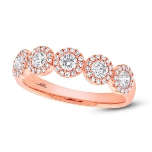 0.70Ct 14k Rose Gold Diamond Lady's Ring - All