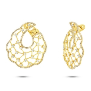 1.54Ct 14k Yellow Gold Diamond Earrings - All