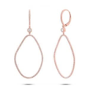 0.82Ct 14k Rose Gold Diamond Earrings - All
