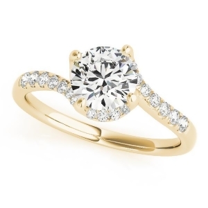 Diamond Twisted Engagement Ring 14k Yellow Gold 1.00ct - All