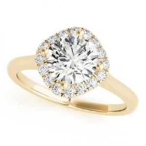 Diagonal Diamond Halo East West Engagement Ring 18k Yellow Gold 1.16ct - All