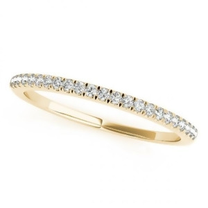 Diamond Accented Wedding Band 14k Yellow Gold 0.14ct - All