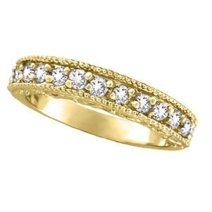 Stackable Diamond Ring Anniversary Band 14k Yellow Gold 0.31ct - All