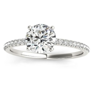 Diamond Accented Engagement Ring Setting Platinum 0.12ct - All