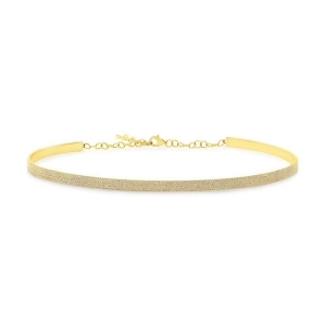 1.56Ct 14k Yellow Gold Diamond Choker Necklace - All