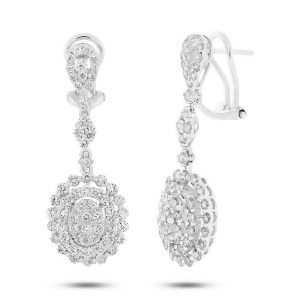 2.70Ct 18k White Gold Diamond Earrings - All