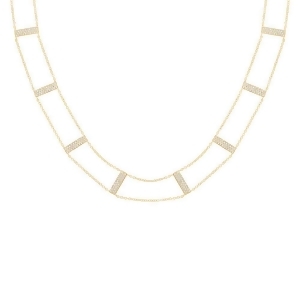 0.71Ct 14k Yellow Gold Diamond Ladder Necklace - All