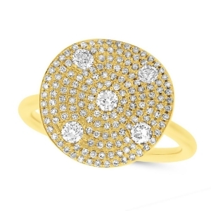0.68Ct 14k Yellow Gold Diamond Lady's Ring - All