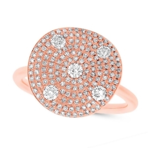 0.68Ct 14k Rose Gold Diamond Lady's Ring - All