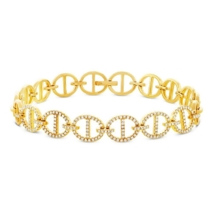 0.57Ct 14k Yellow Gold Diamond Lady's Bracelet - All