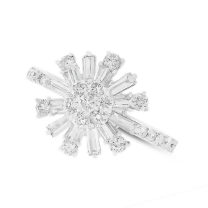 1.09Ct 18k White Gold Diamond Baguette Lady's Ring - All